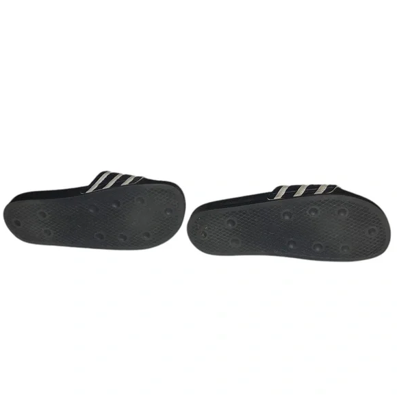 𝅺Adidas Navy Blue Three Stripe Slides Size 9 - Picture 7 of 8